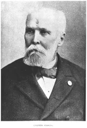 Retrato de Calixto García (1839-98) de La historia de Cuba por Murat Halstead, publicado en 1898